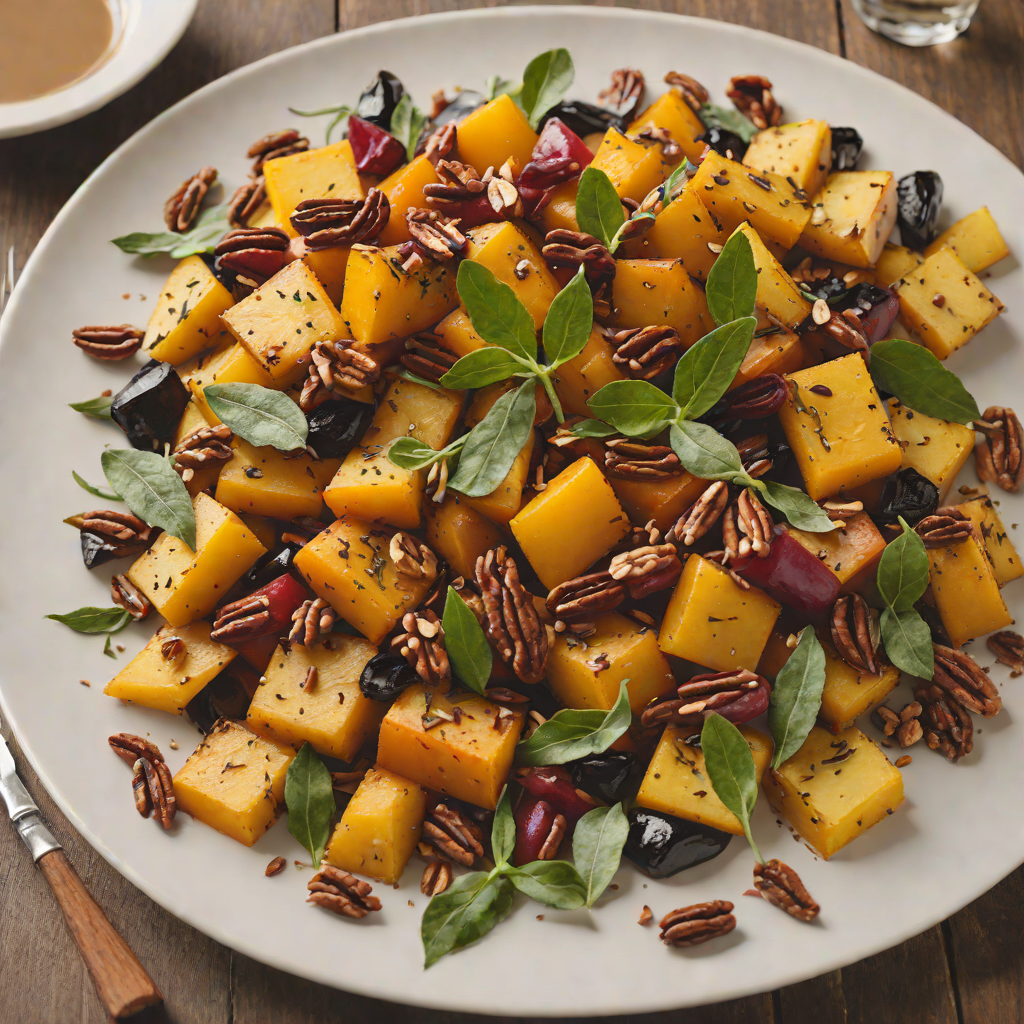 Maple-Glazed Roasted Root Vegetables with Sage and Pecans
