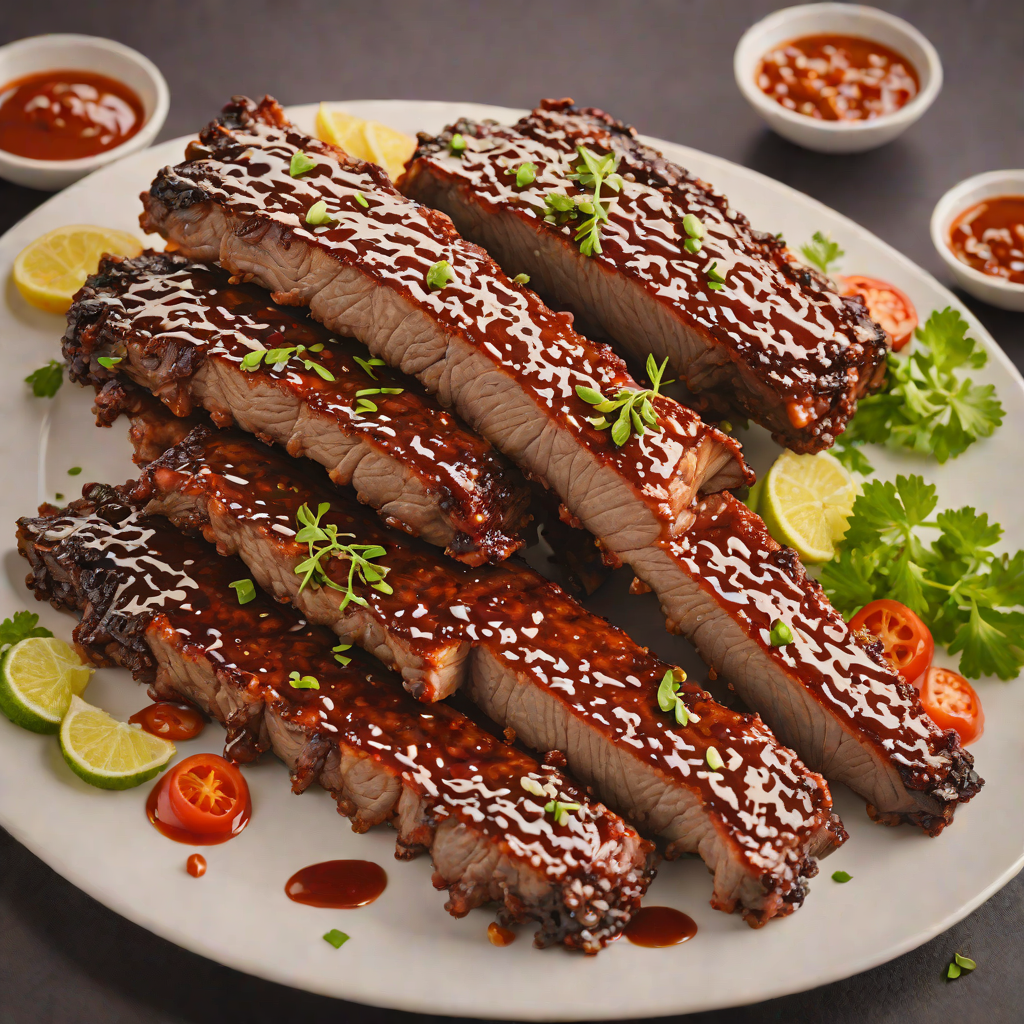 Slow-Smoked Baby Back Ribs with Sweet and Spicy Glaze