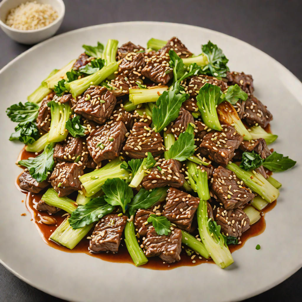 Stir-Fried China Star-Inspired Beef with Garlic and Bok Choy