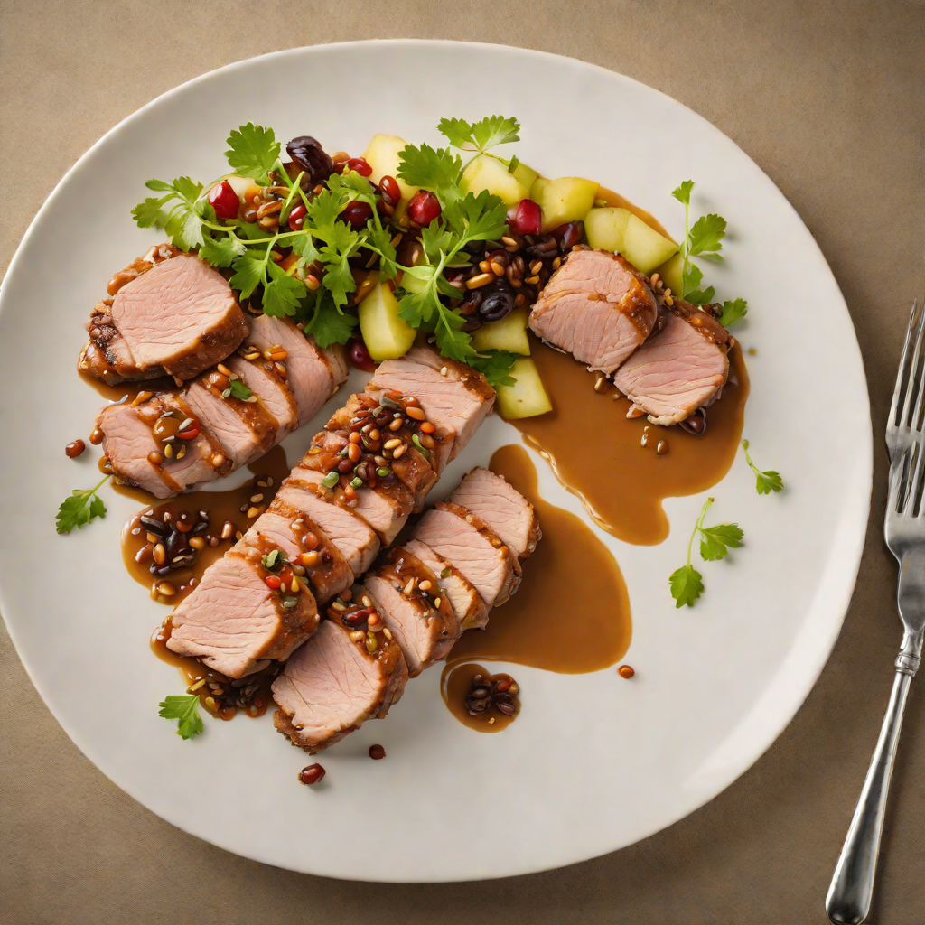 Honey-Glazed Pork Tenderloin with Mustard Seed and Apple Chutney