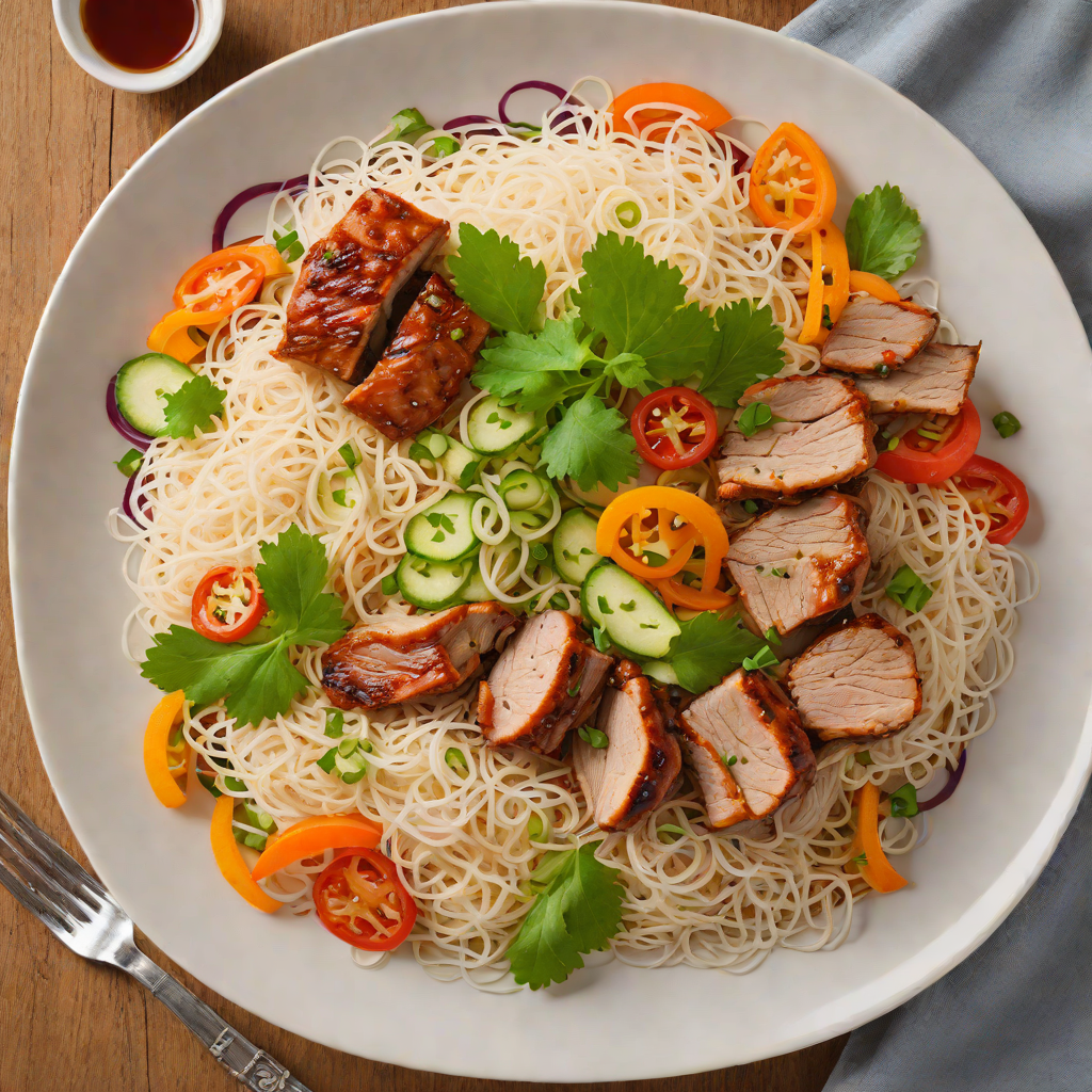 Grilled Pork Vermicelli Bowl with Pickled Vegetables