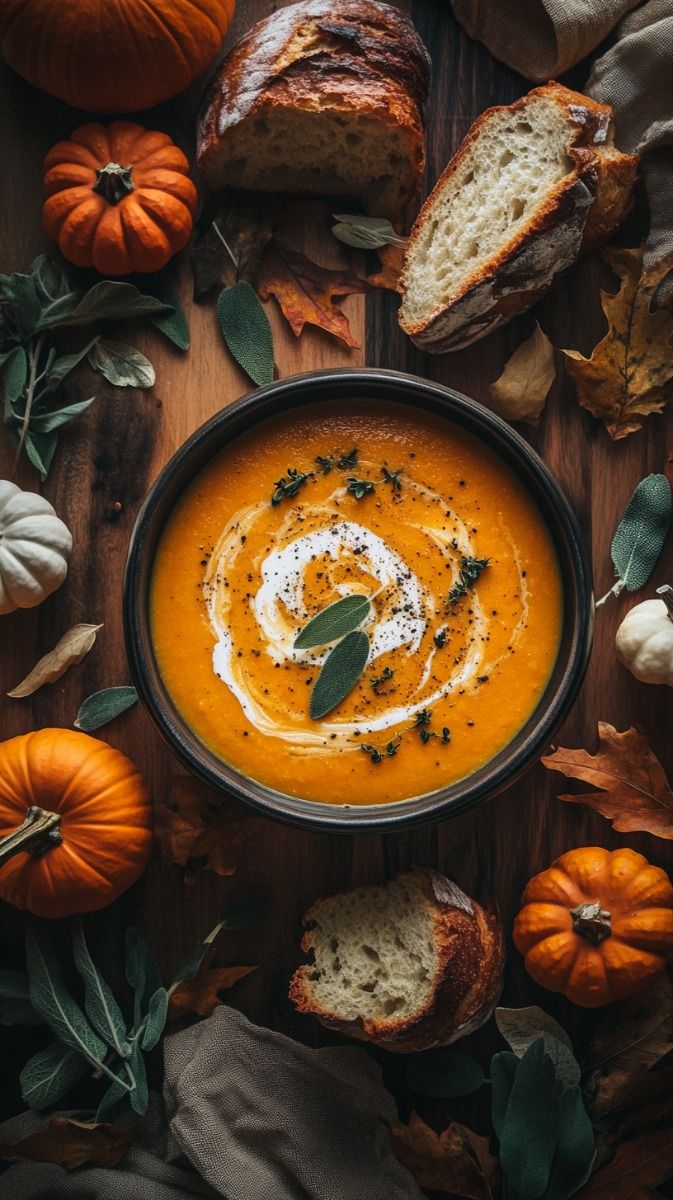 Slow-Roasted Pumpkin and Sage Soup