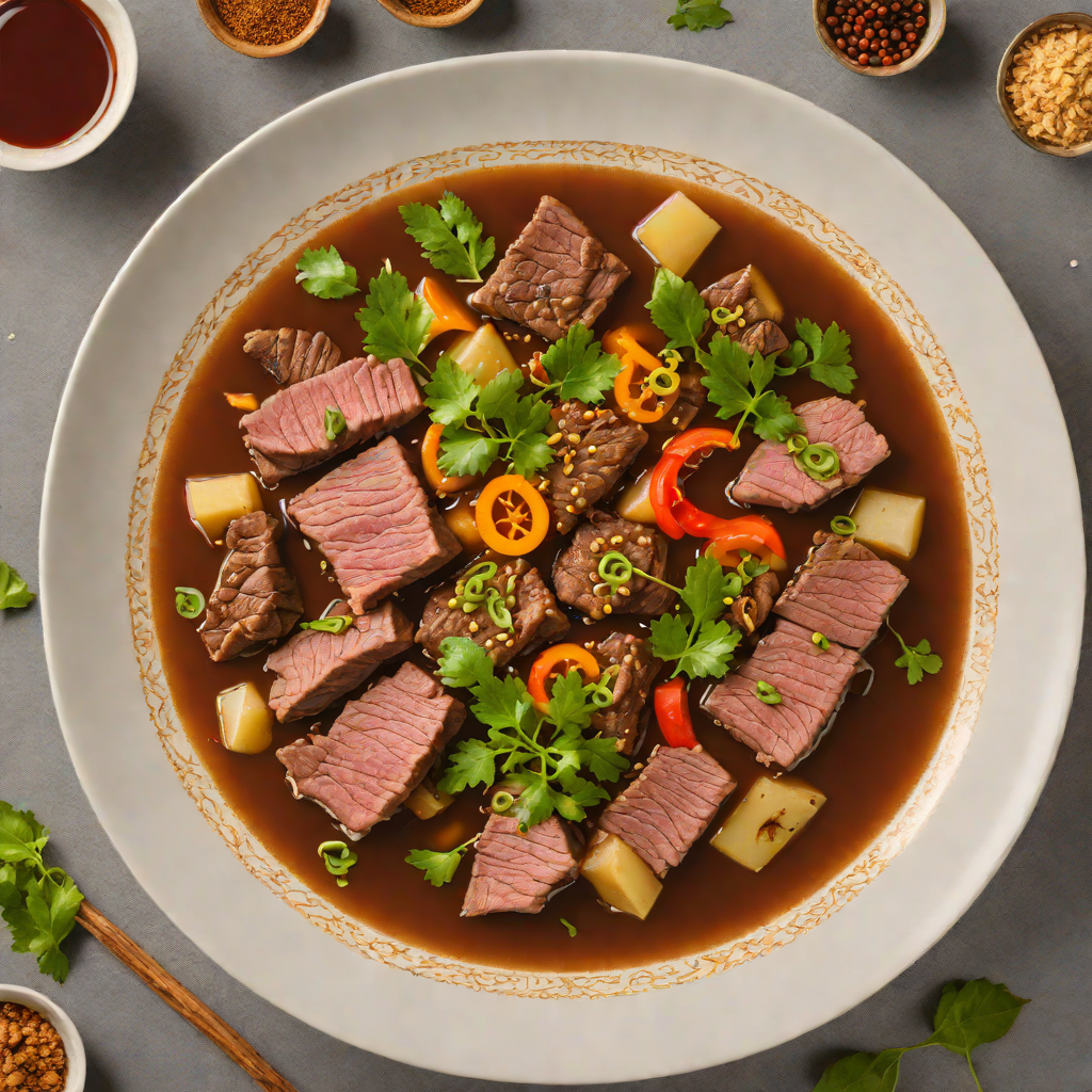 Vinegar-Spiced Beef Sinigang with Tamarind Broth
