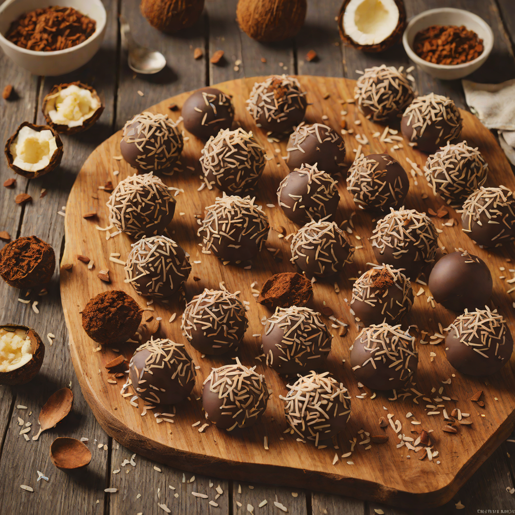 Coconut and Cocoa Brigadeiro Truffles