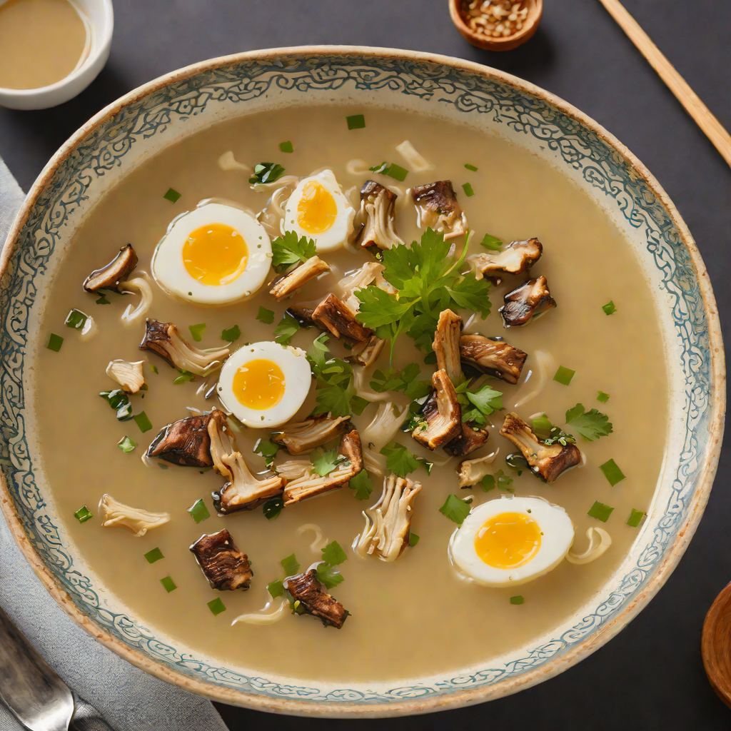 Chinese-Style Egg Drop Soup with Shiitake and Scallions