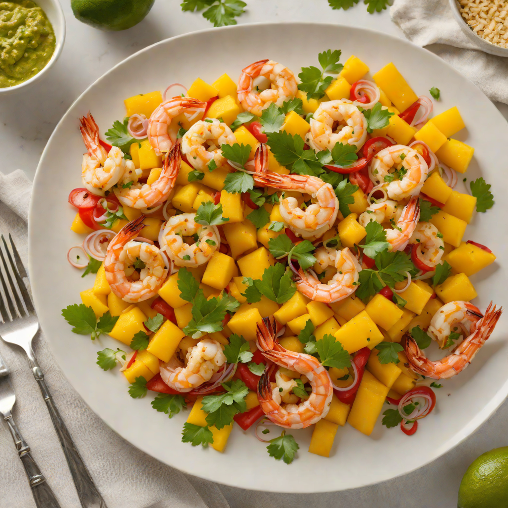 Gold Rum-Infused Mango Shrimp Stir Fry