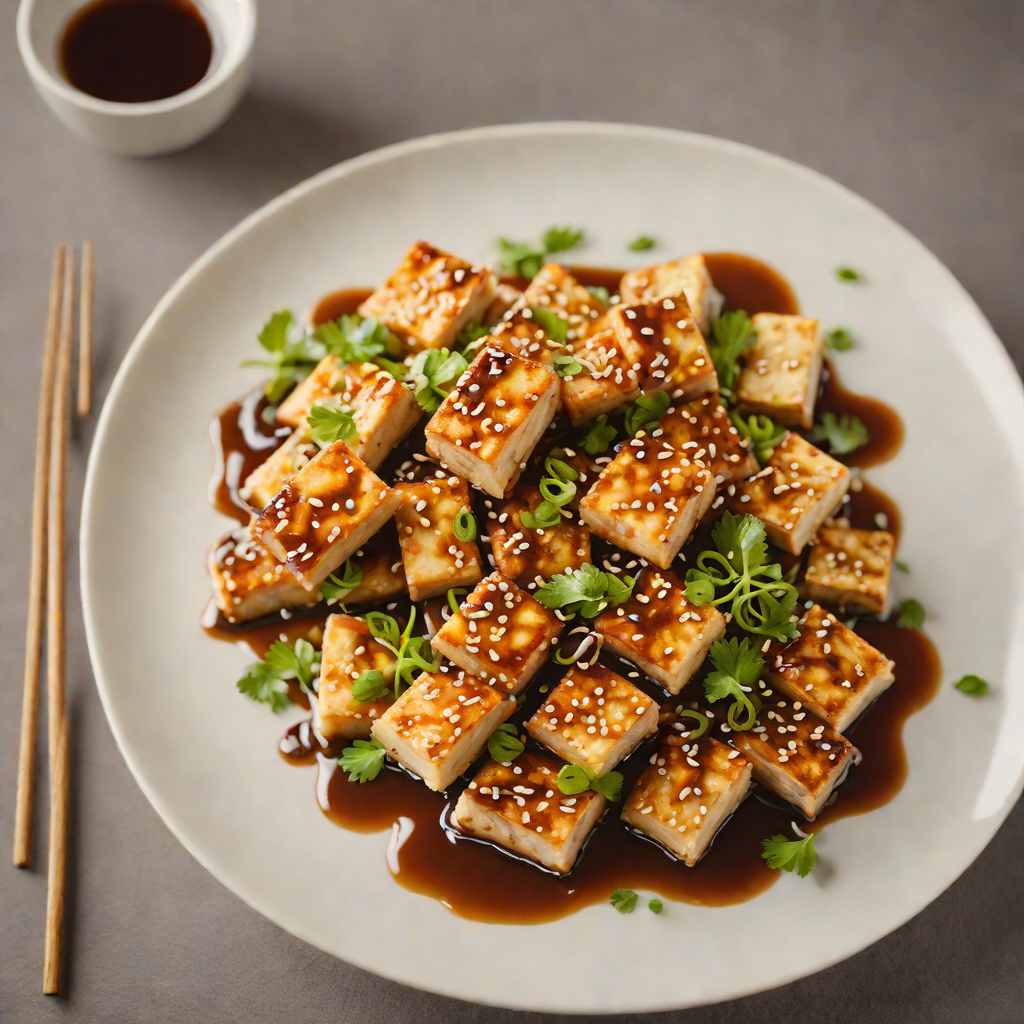 Stir-Fried Tofu with Alkaline Water and Ginger Soy Glaze