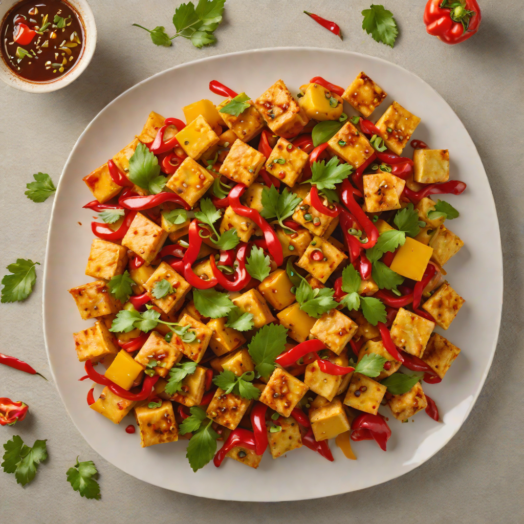 Stir-Fried Szechuan Tofu with Bell Peppers