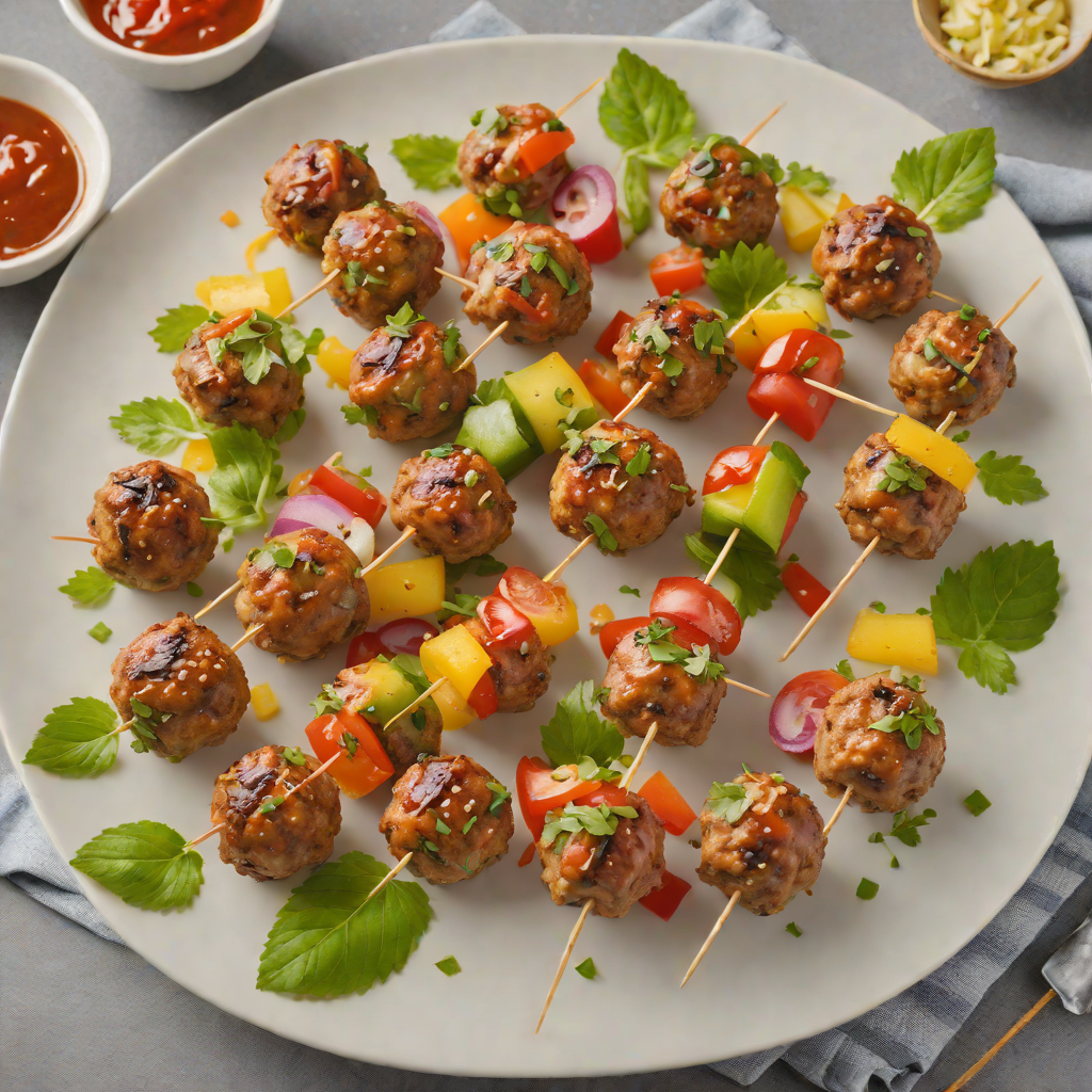 Kid-Friendly Mini Turkey Meatball Skewers with Hidden Veggies