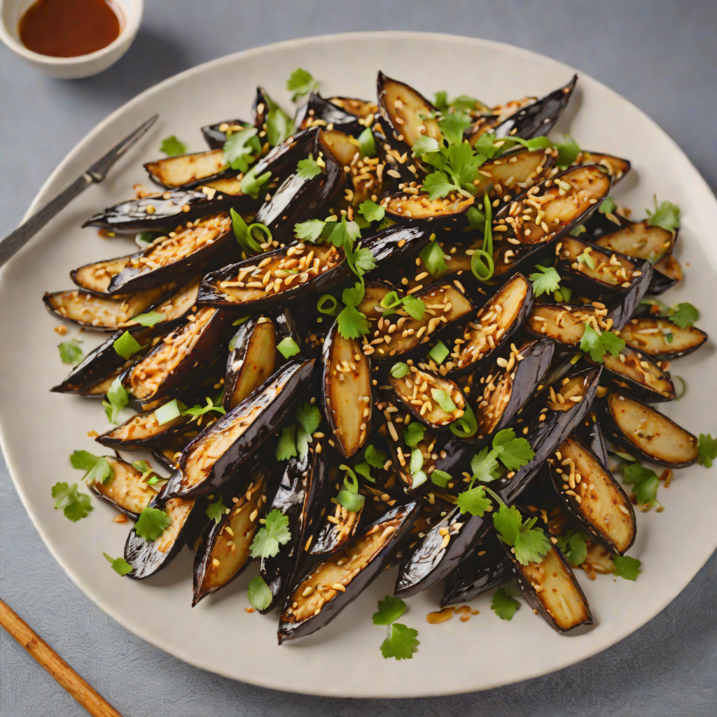 Stir-Fried Chinese Eggplant with Garlic and Scallions