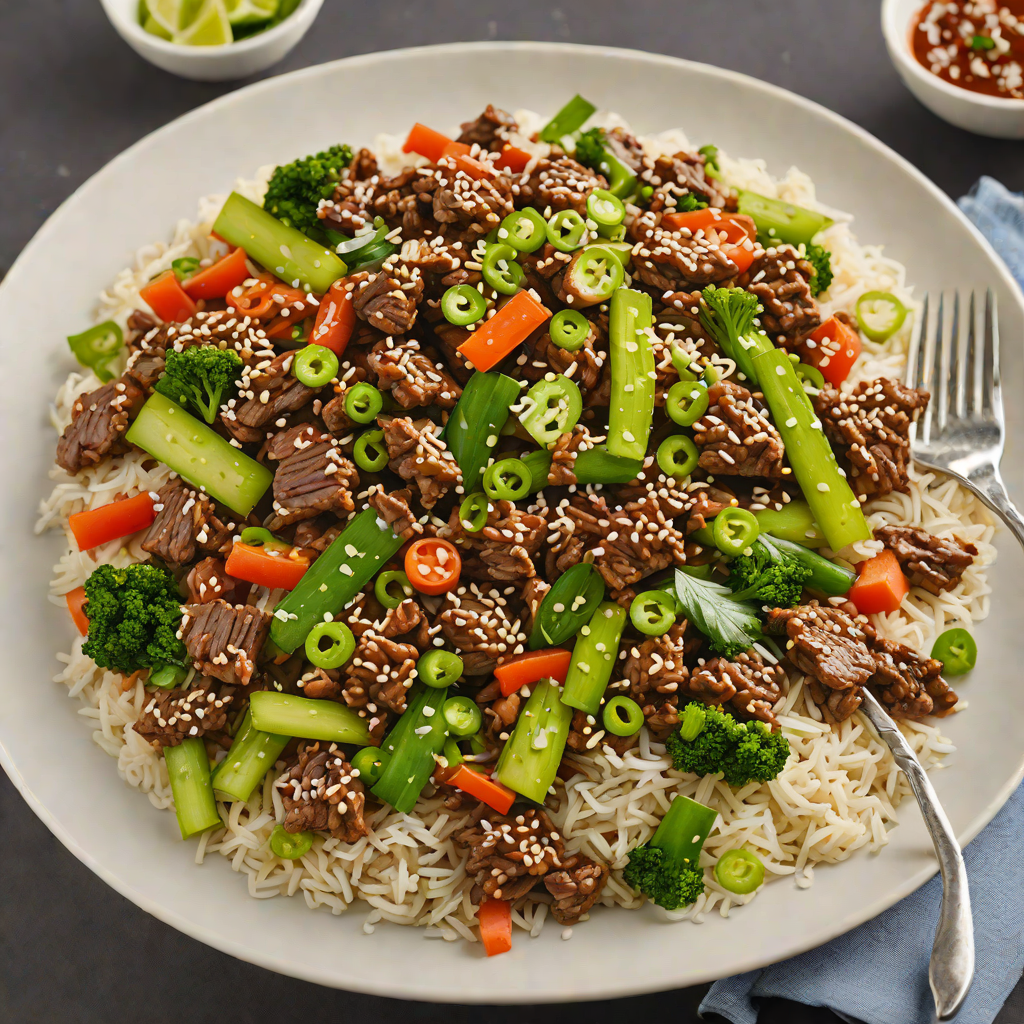 Spicy Korean-Style Beef Bulgogi Stir Fry with Scallions