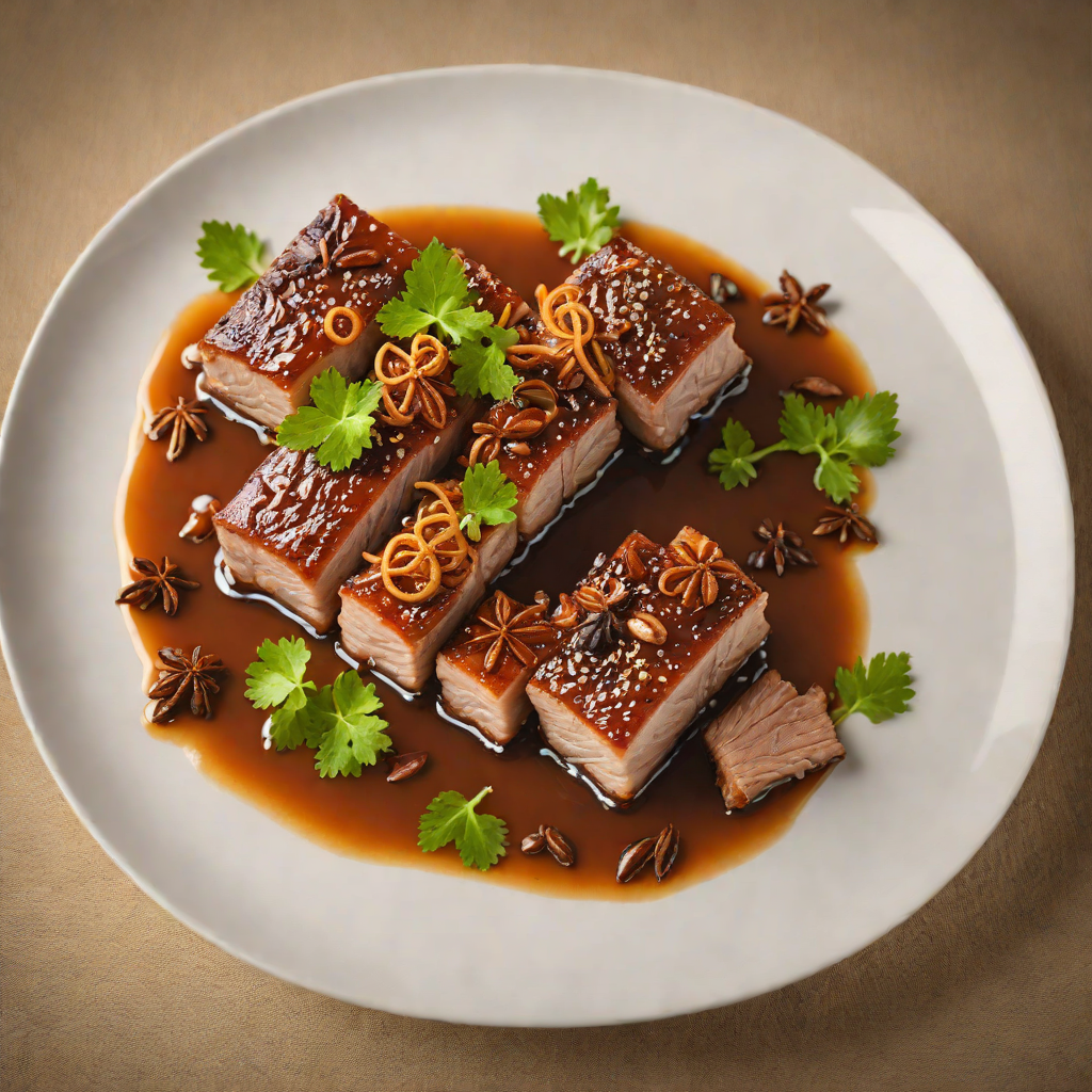Five-Spice Braised Pork Belly with Honey and Star Anise