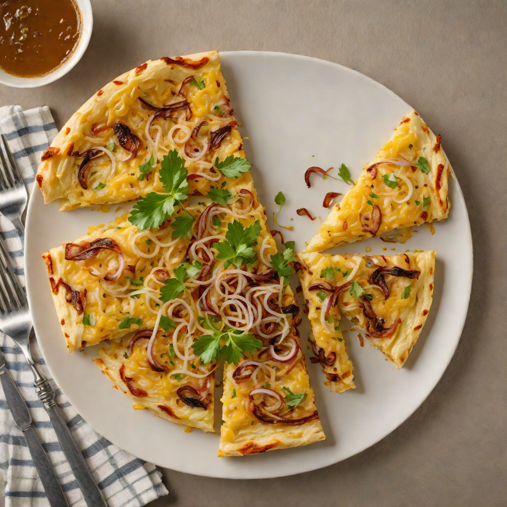 Garlic-Infused Tortilla Española with Caramelized Onions