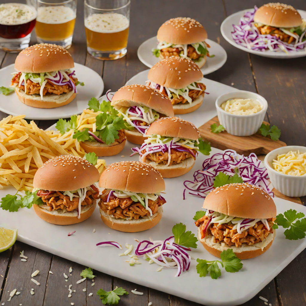 Sheet Pan BBQ Chicken Sliders with Tangy Coleslaw