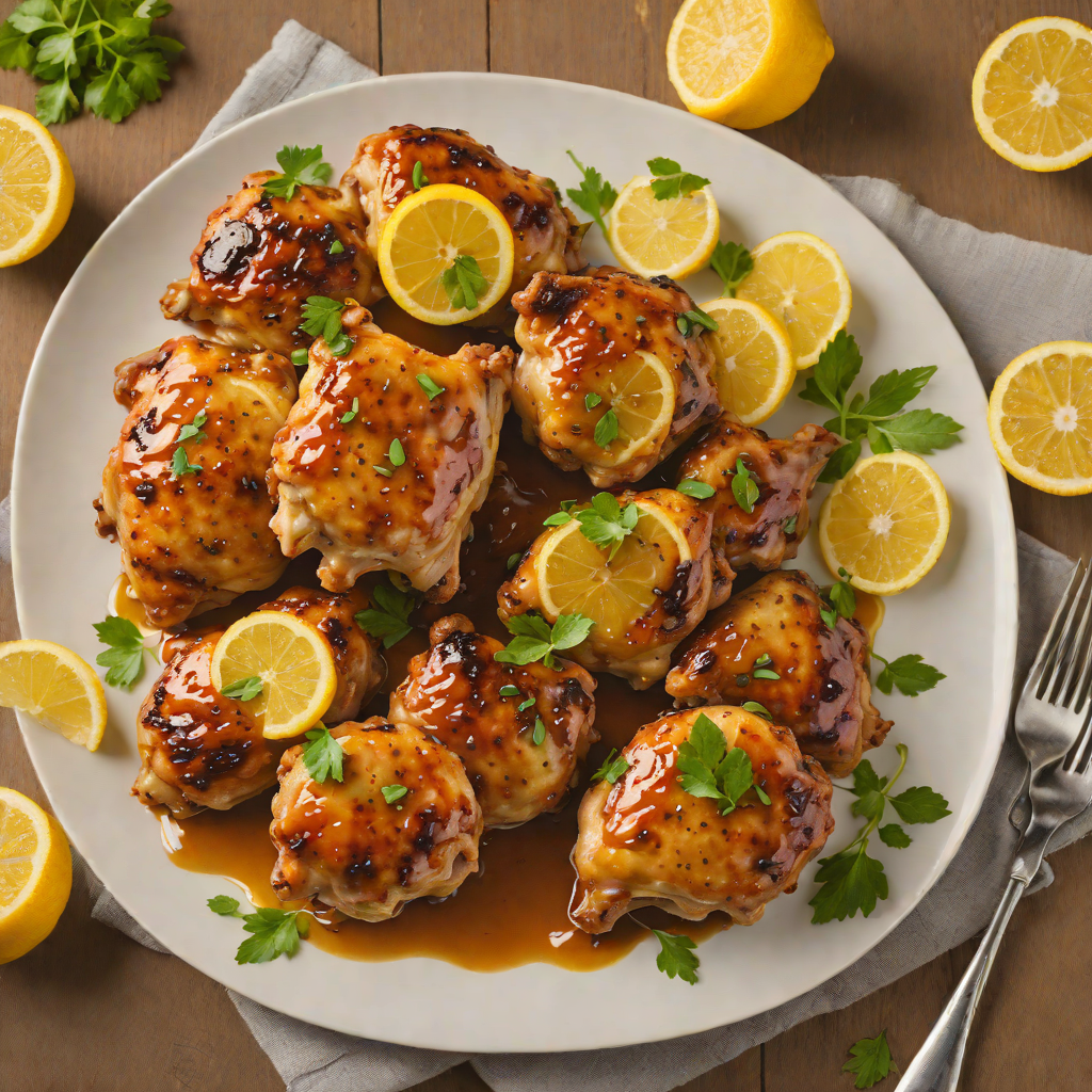 Baked Lemon-Honey Glazed Chicken Thighs