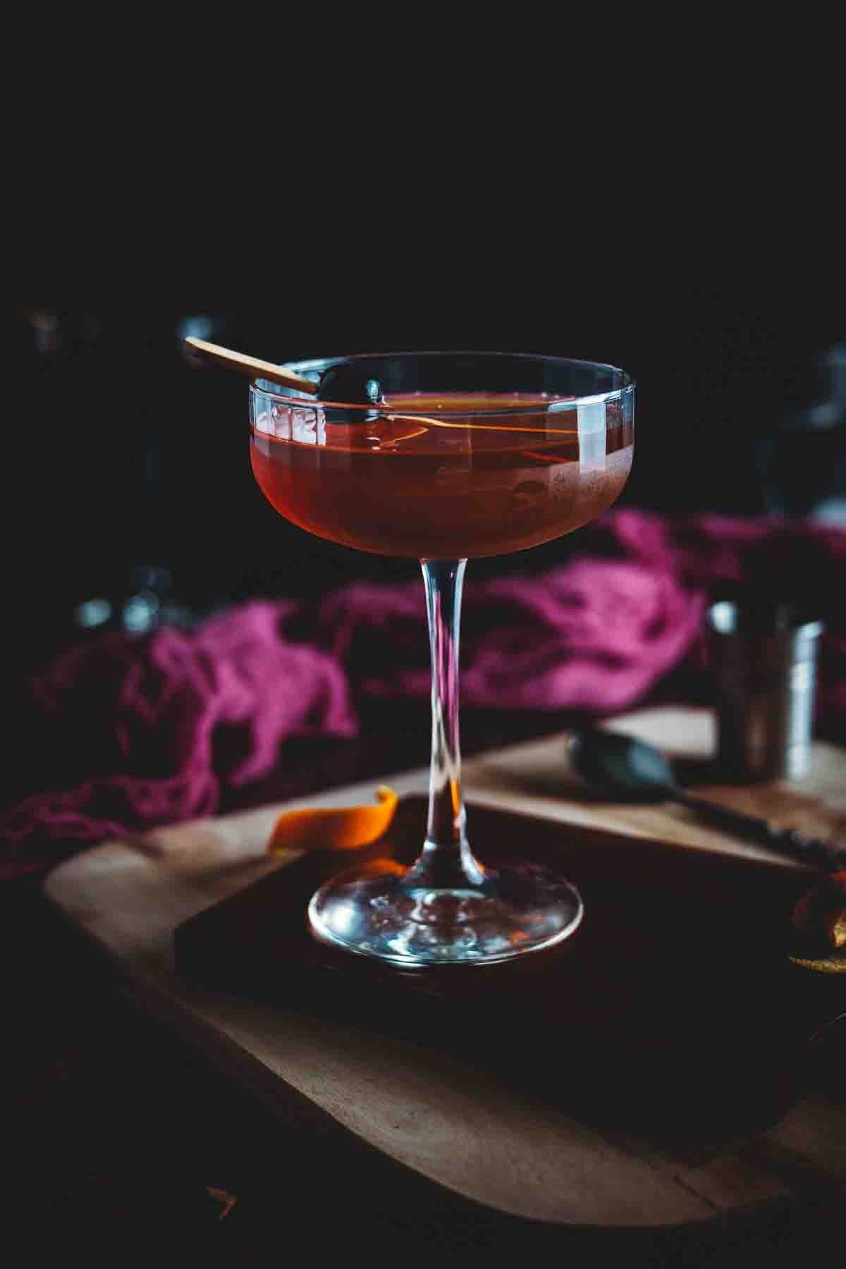 Stirred Spice and Smoke Manhattan