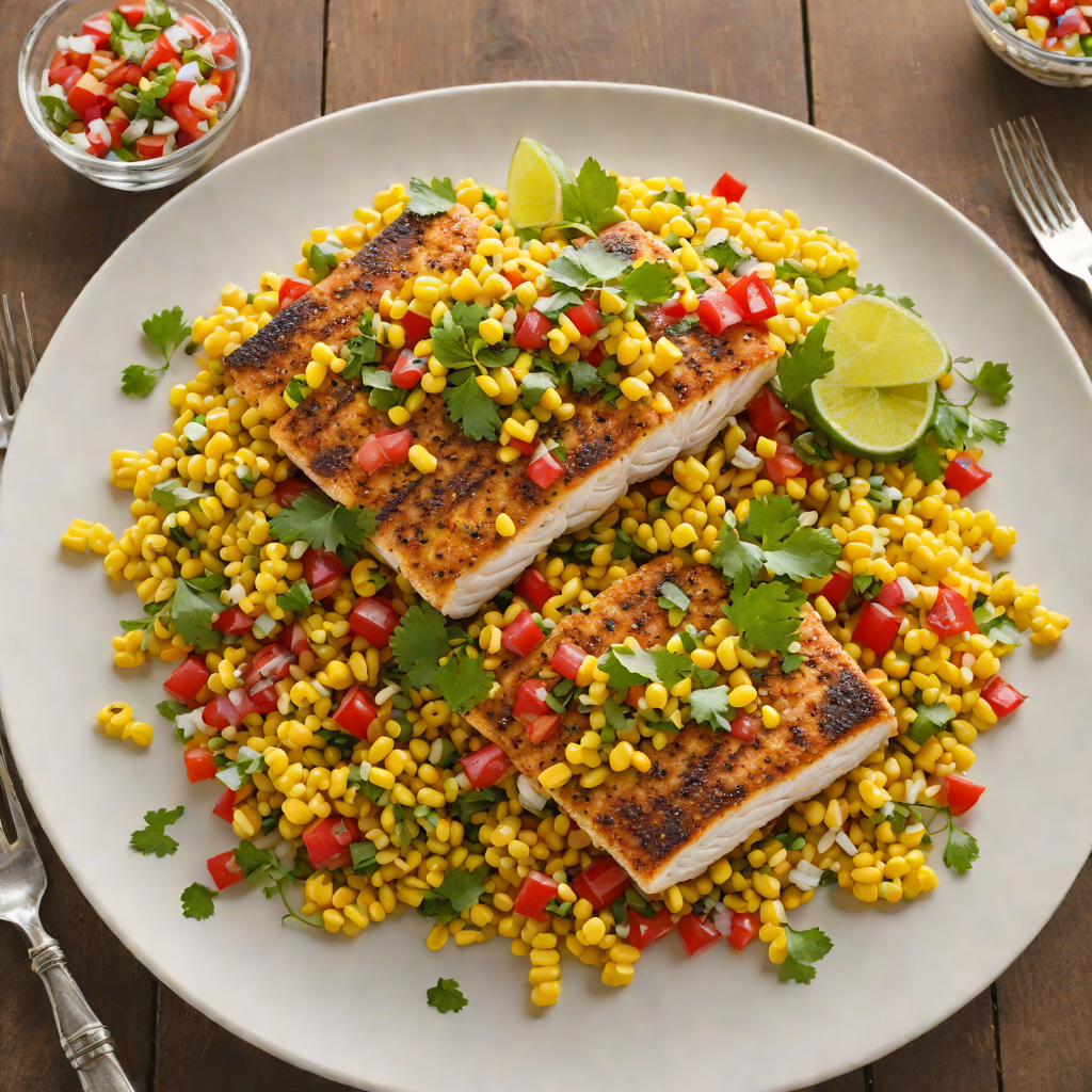 Pan-Seared Catfish with Texas-Style Spicy Corn Salsa