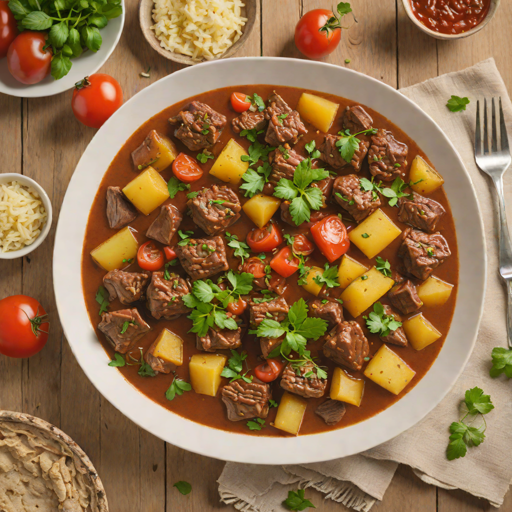 Slow-Simmered Kenyan Beef Stew with Tomatoes and Potatoes