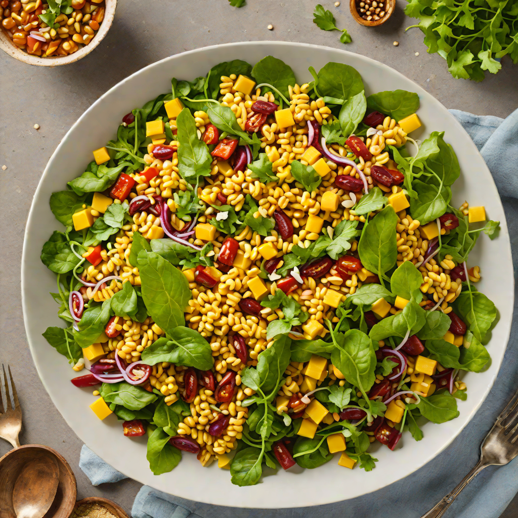 Roasted Maize and Peanut Salad with Tamarind Dressing