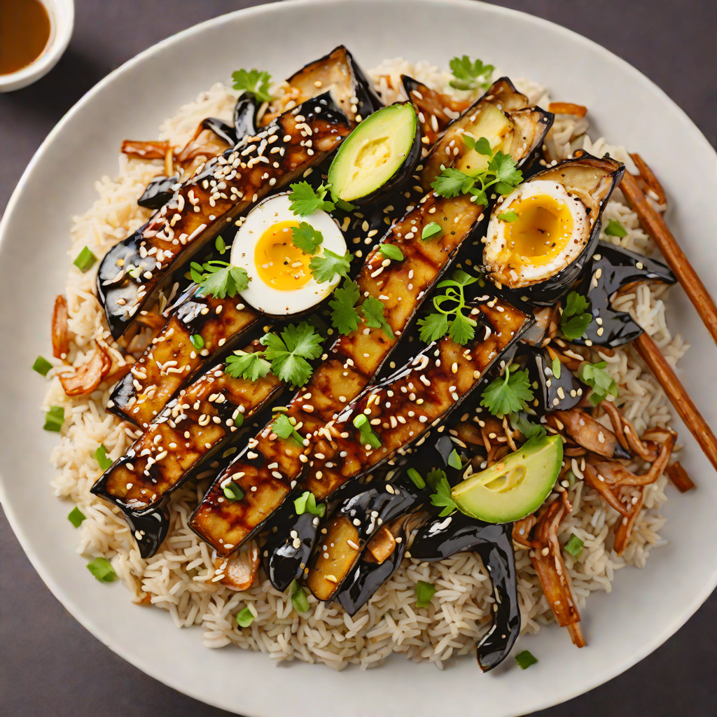Miso-Glazed Eggplant Donburi