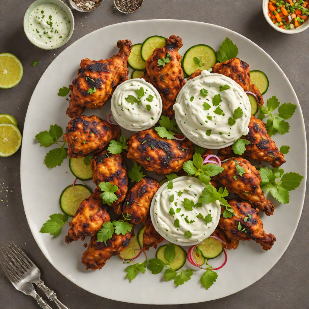 Tandoori-Spiced Chicken with Creamy Cucumber Raita