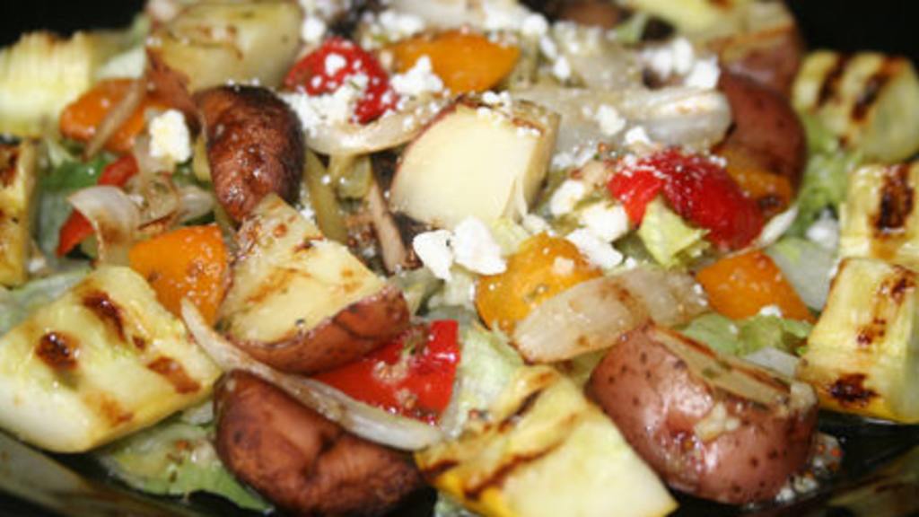 Vegetarian's Best Ever Grilled Vegetable Salad with Lemon Vinaigrette