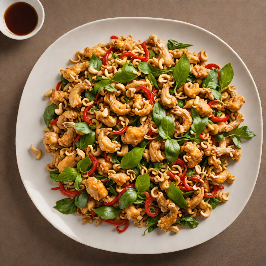 Stir-Fried Chicken with Cashews and Thai Basil
