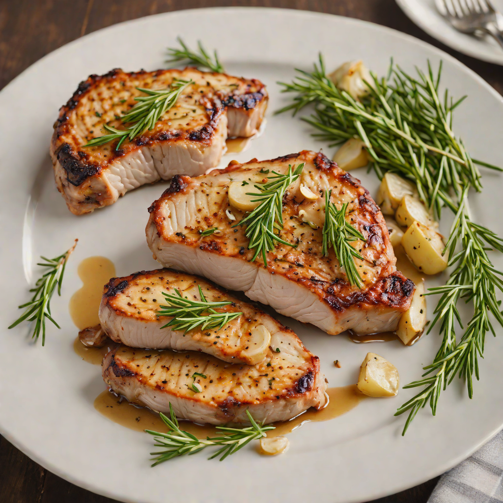 Oven-Roasted Pork Chops with Garlic and Rosemary