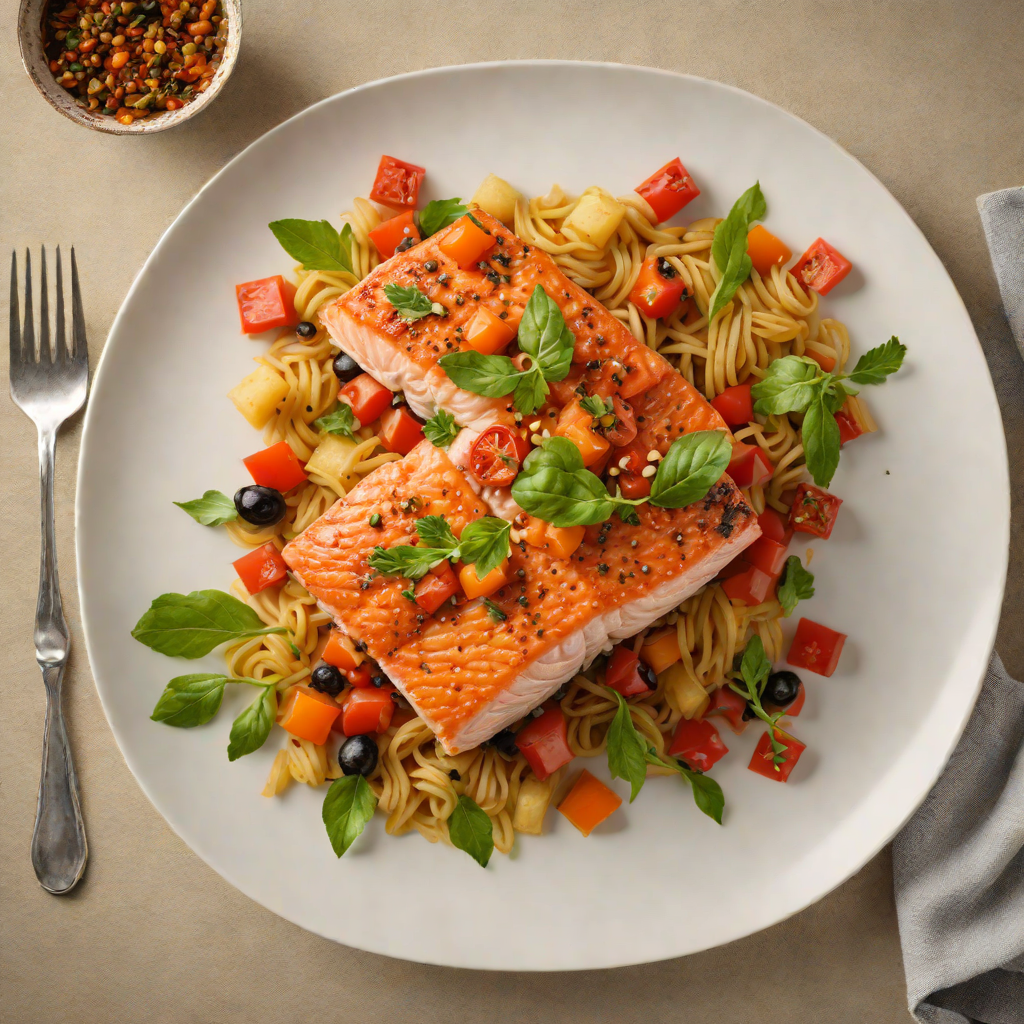 Pan-Seared Salmon with Spiced Tomato Ragout