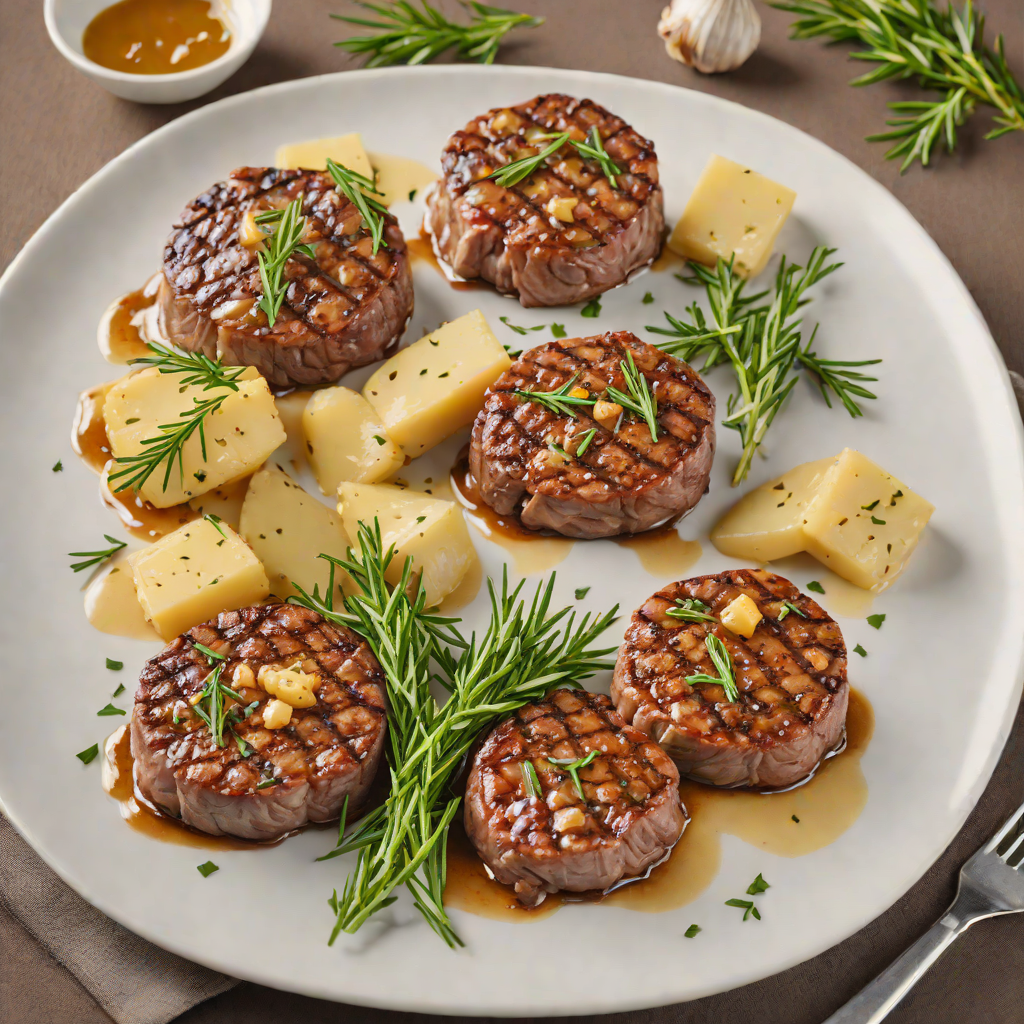Grilled Beef Medallions with Garlic Butter and Rosemary