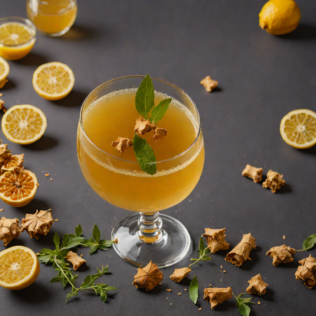 Ginger-Turmeric Herbal Tea Blend with Honey and Lemon