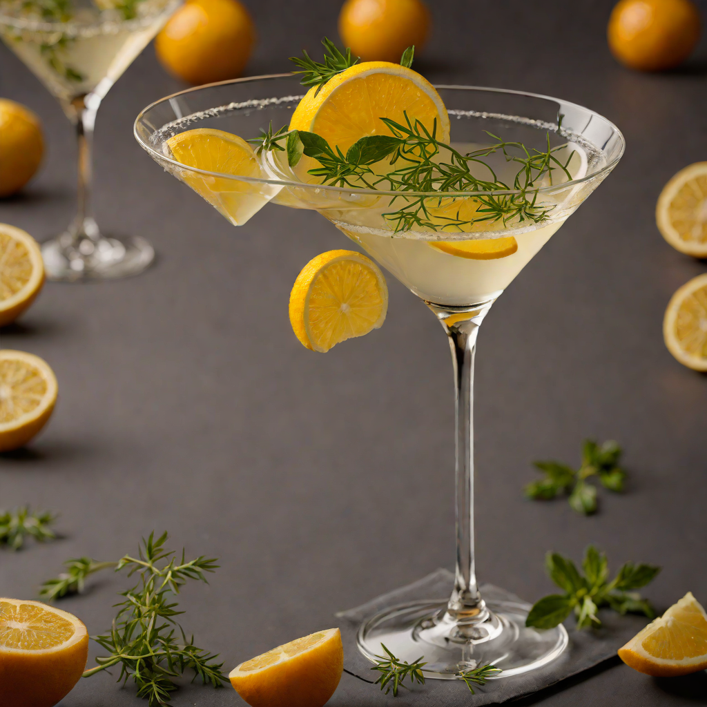 Citrus-Infused Gin Martini with Fresh Herb