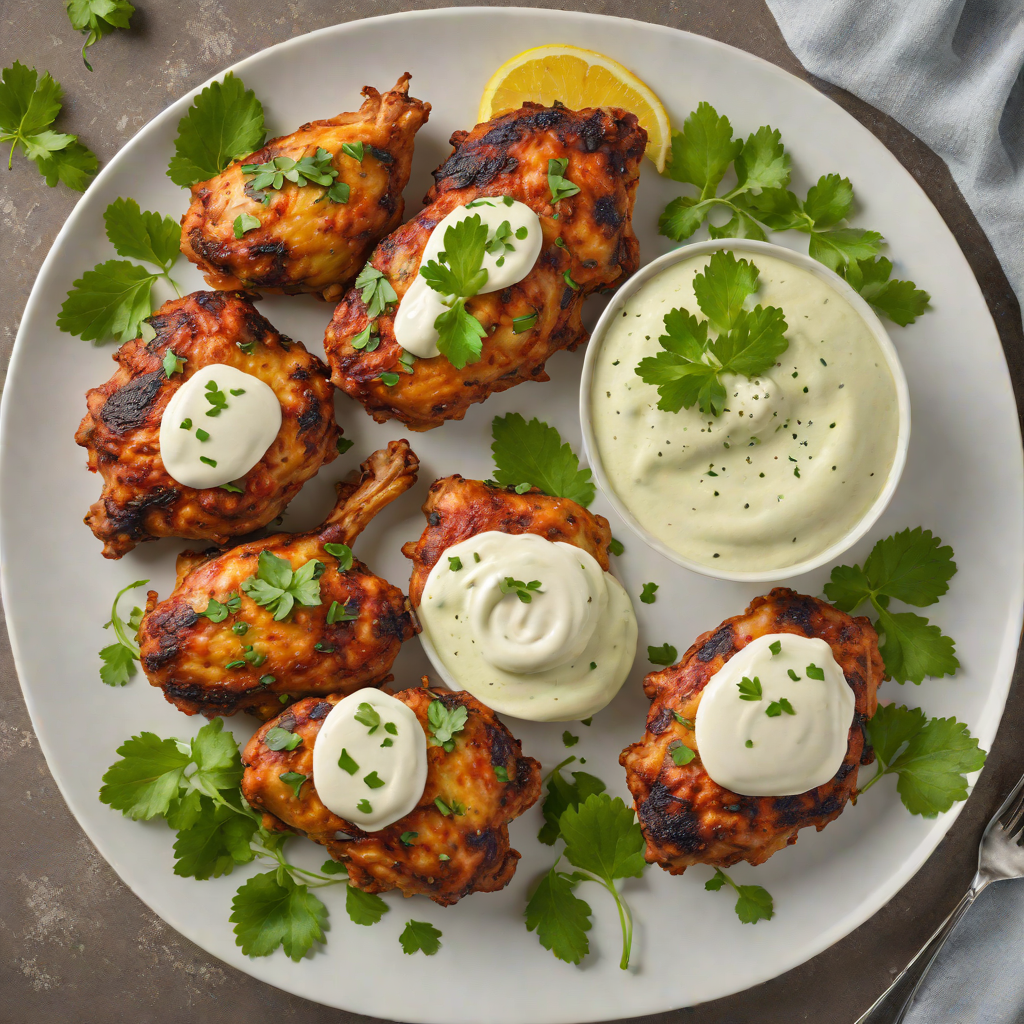 Tandoori-Spiced Chicken Thighs with Cilantro-Yogurt Sauce