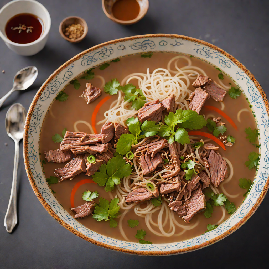 Pho-Style Vietnamese Beef Noodle Soup with Star Anise Broth