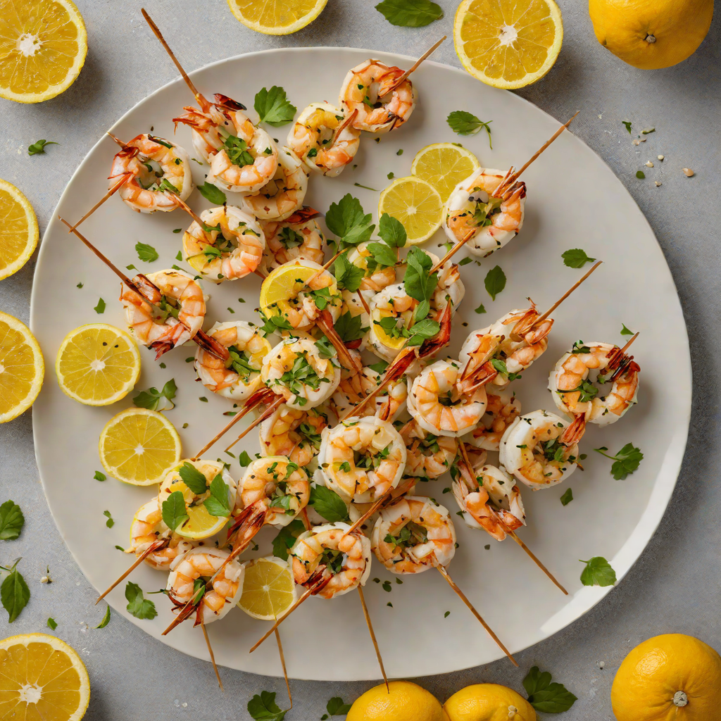 Grilled Citrus-Marinated Shrimp Skewers with Garlic Butter Drizzle