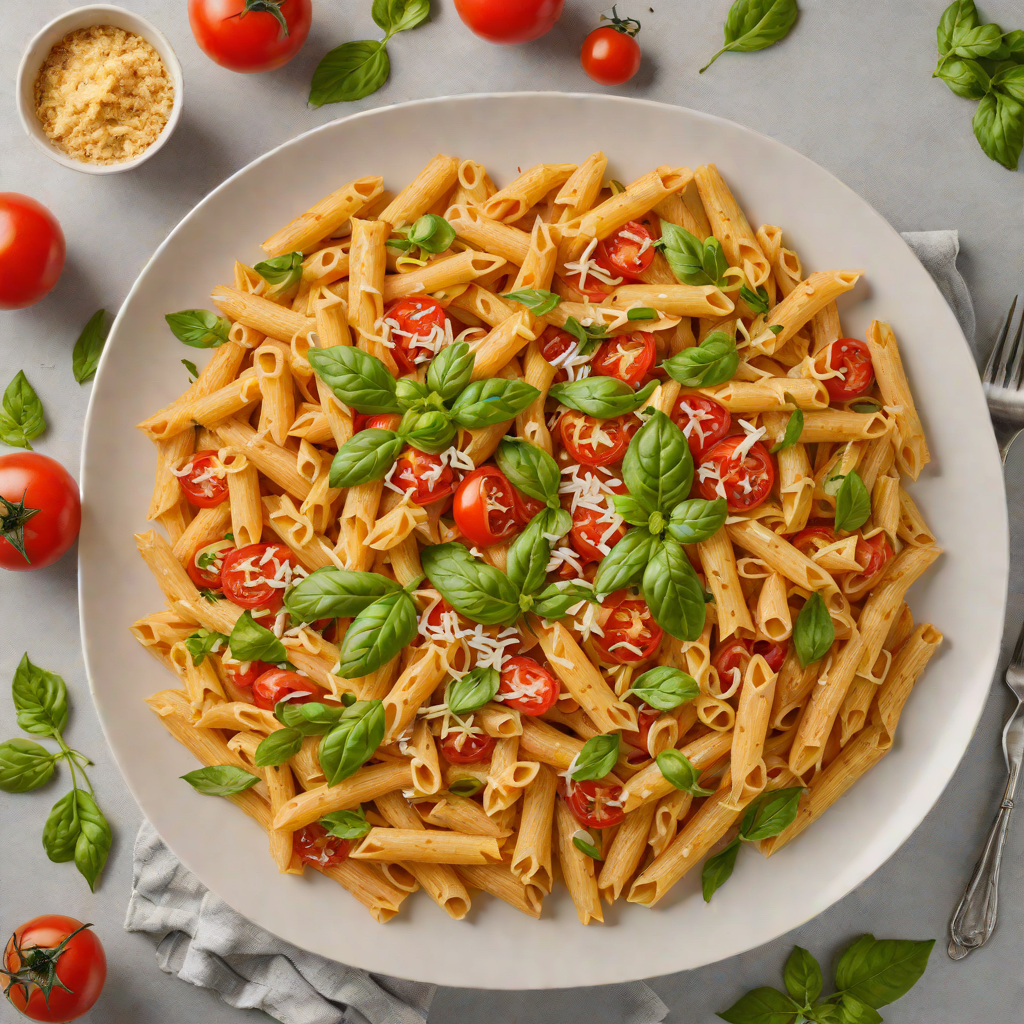 One-Pot Tomato Basil Penne with Garlic Infusion