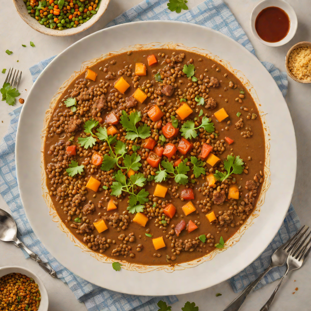 Spiced Lentil Awaze Stew with Injera