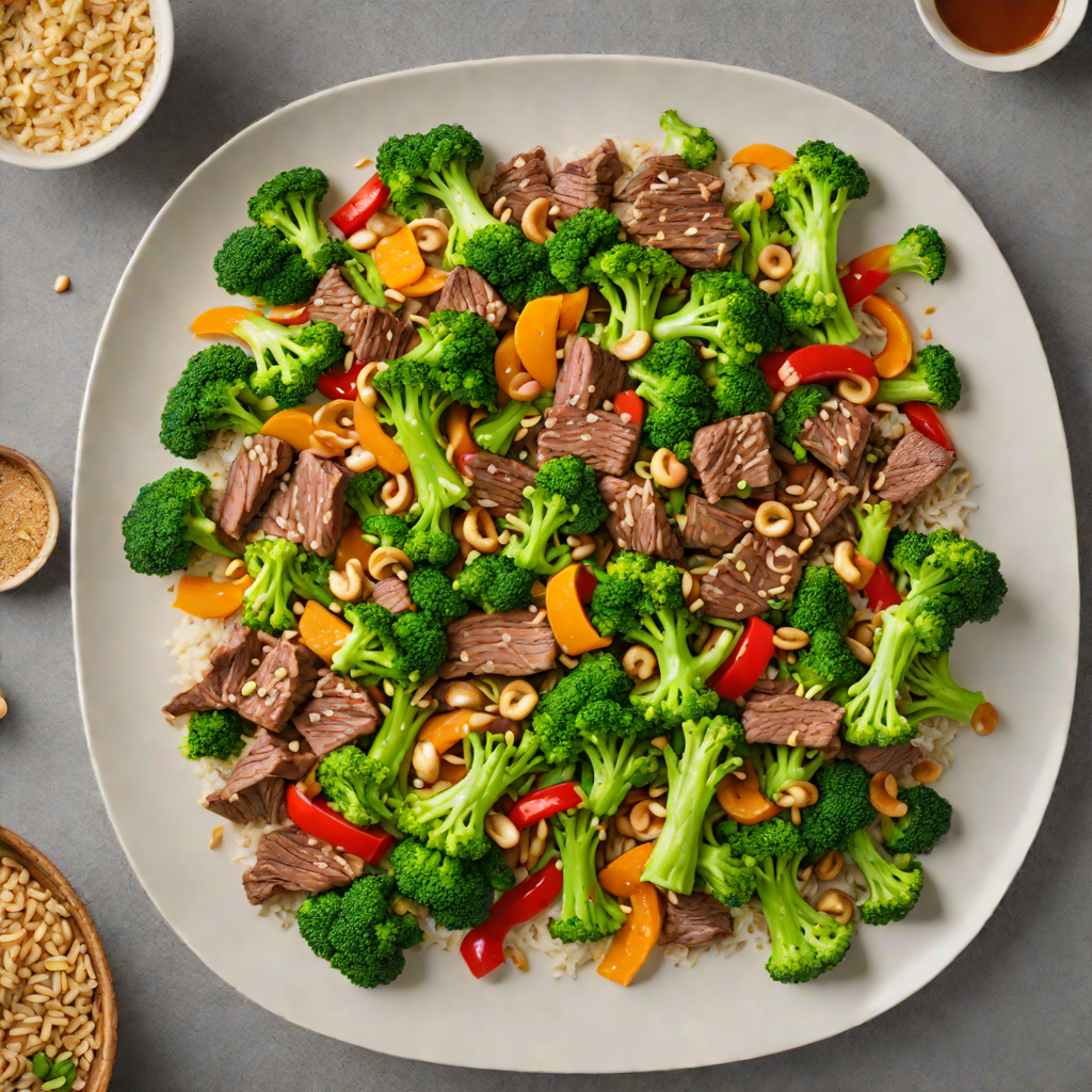 Beef Stir-Fry with Broccoli and Ginger-Cashew Sauce