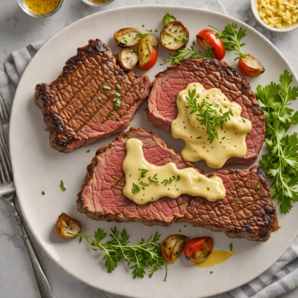 Grilled Texan Ribeye with Garlic Herb Butter