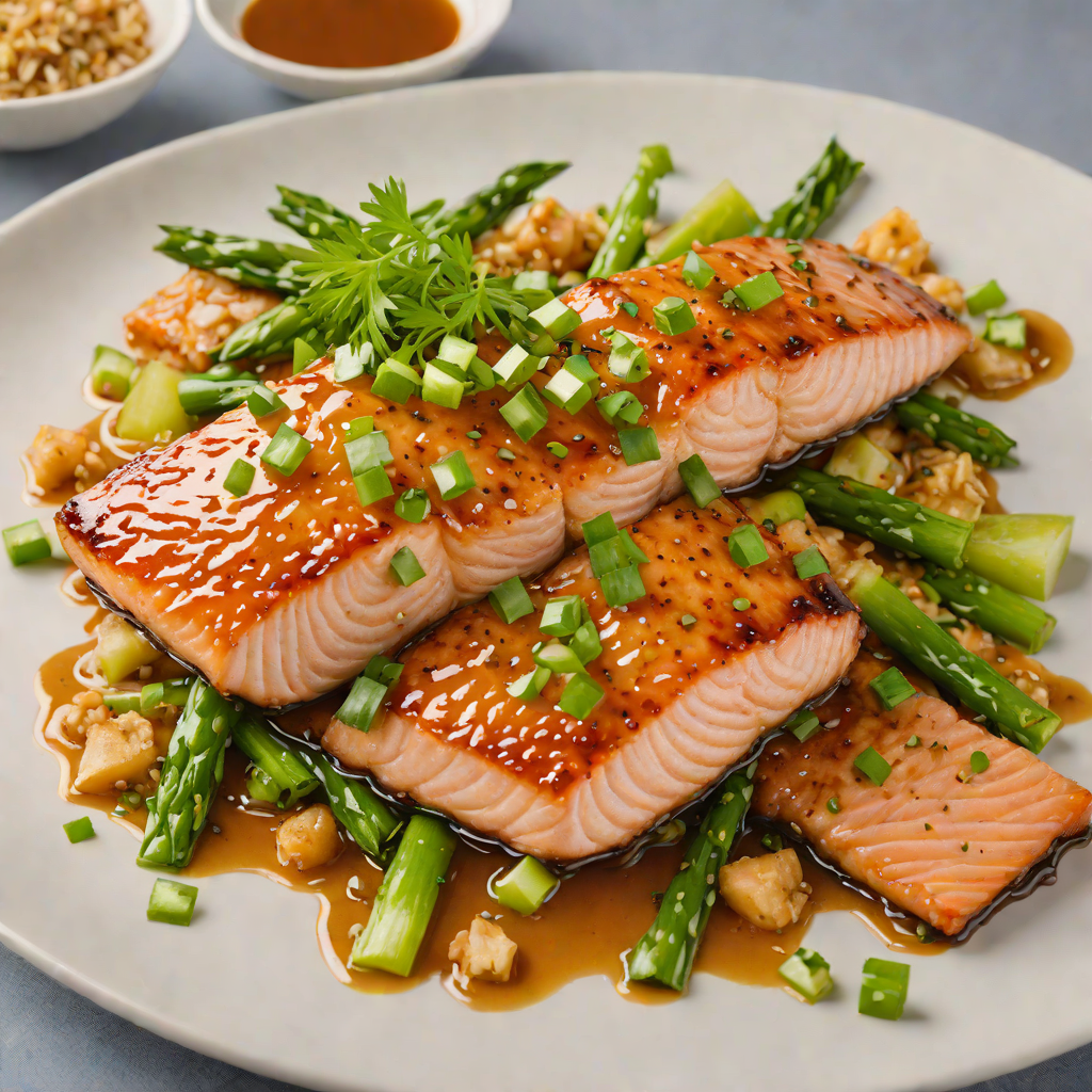 Oven-Baked Miso-Glazed Salmon with Scallions
