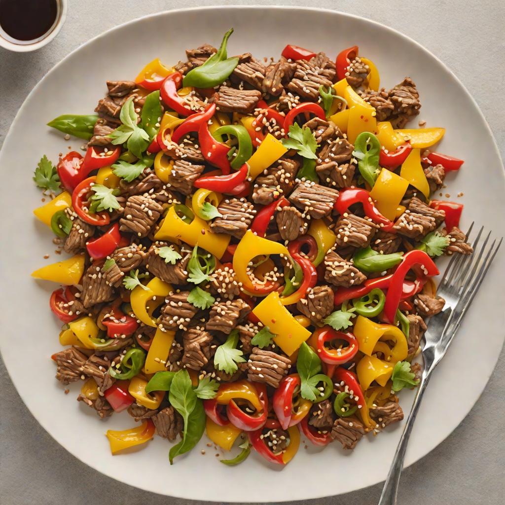 Beef Stir Fry with Bell Peppers and Ginger
