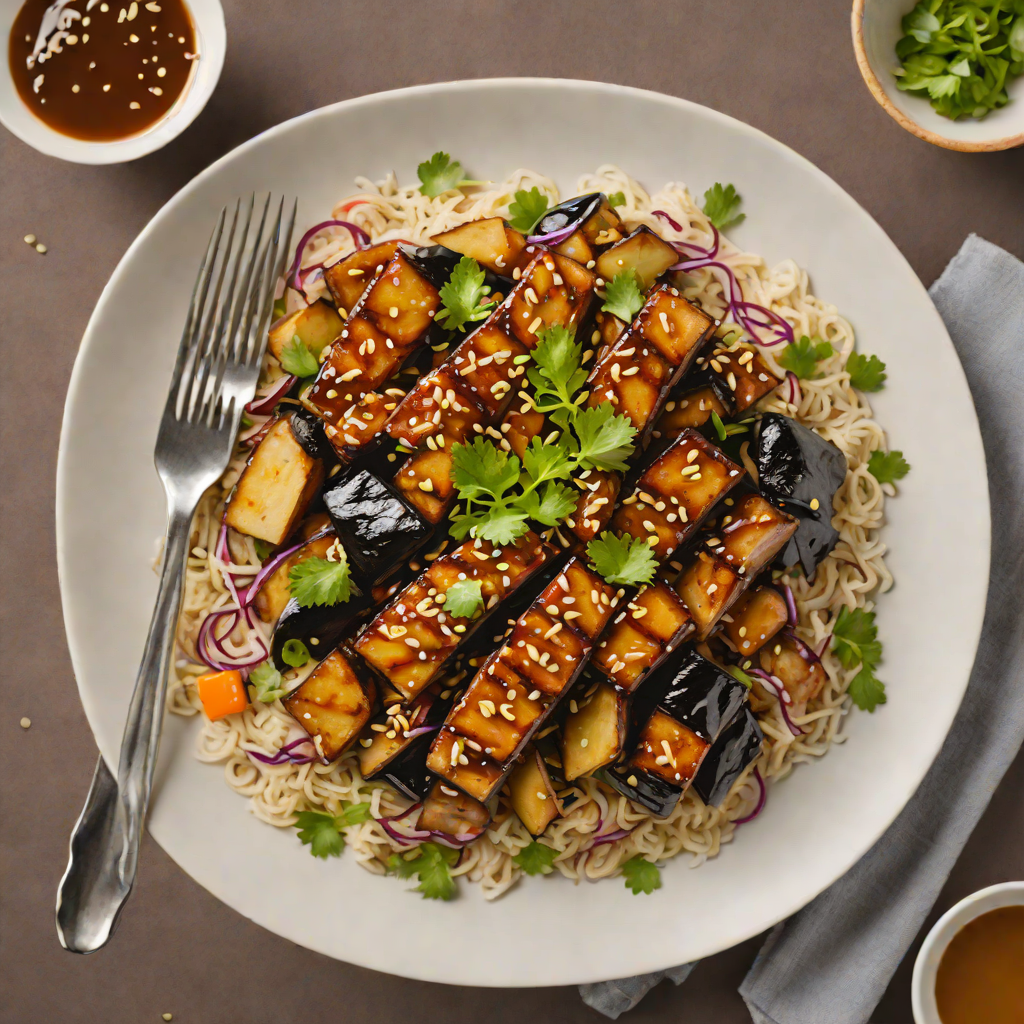 Sweet and Savory Miso-Glazed Eggplant Donburi