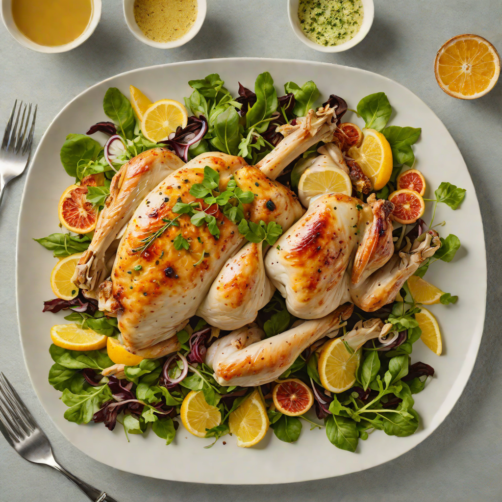 Pan-Roasted Chicken with Bitter Greens and Citrus Vinaigrette