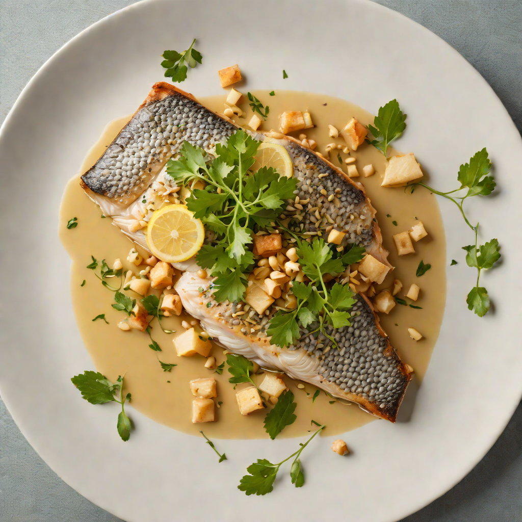Barramundi Poached in Macadamia and Lemon Myrtle Broth
