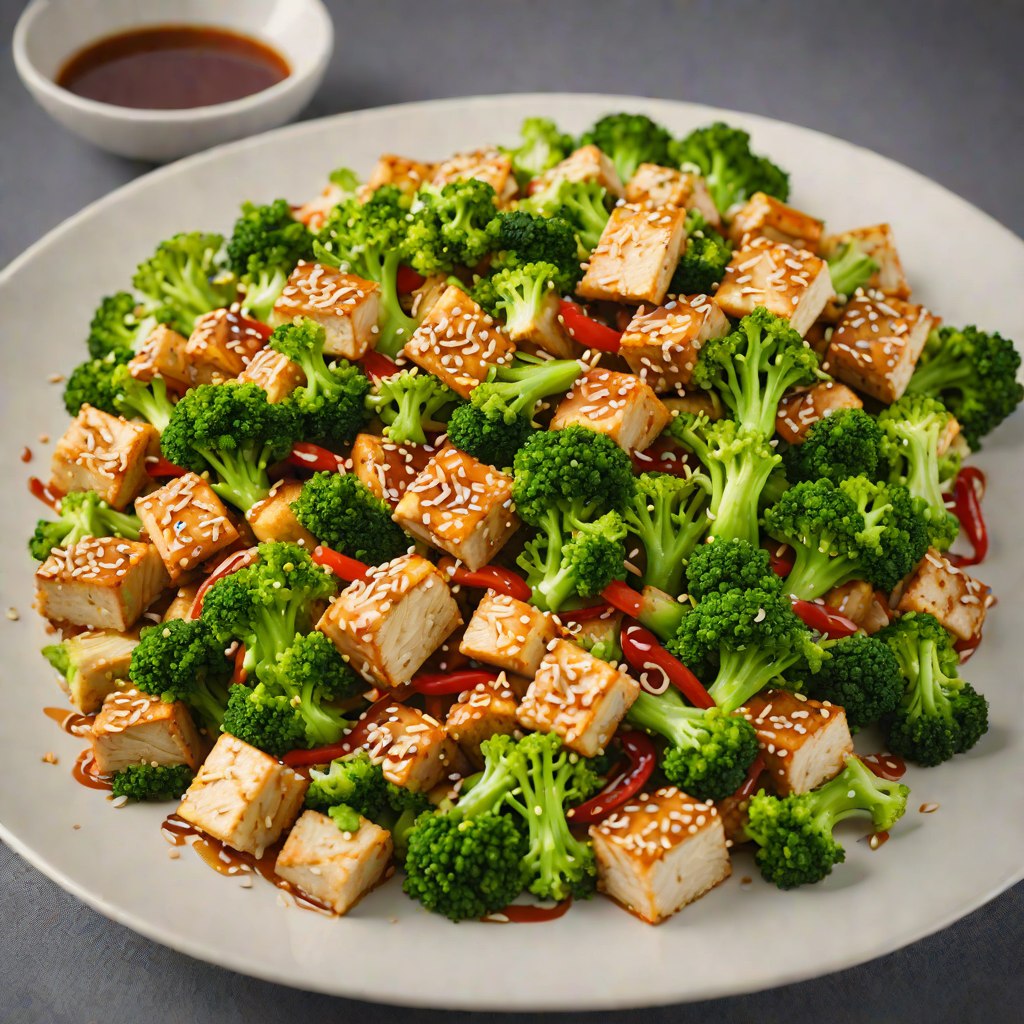 Vegetarian Sesame Stir-Fry with Tofu and Broccoli