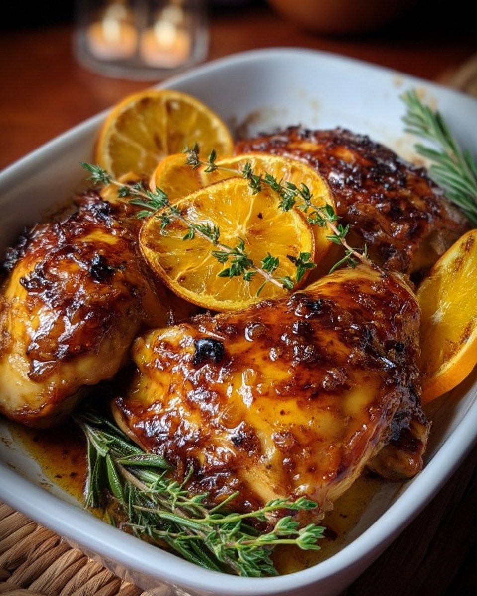 Pan-Seared Chicken with Tangy Orange and Thyme Glaze
