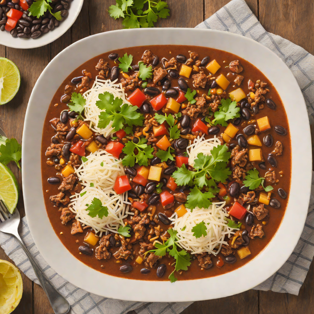 Texan-Inspired Beef and Black Bean Chili