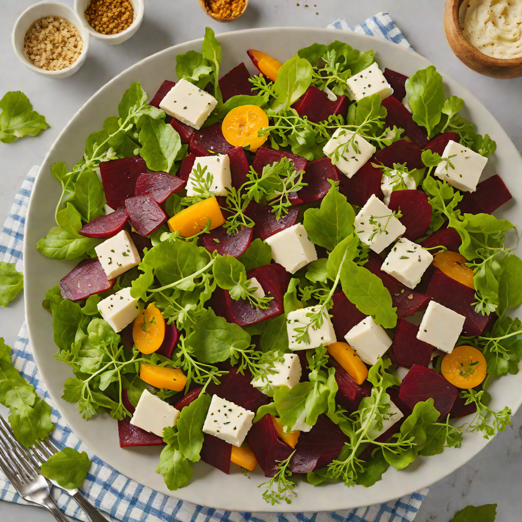Pickled Beet and Horseradish Salad with Sour Cream Dressing