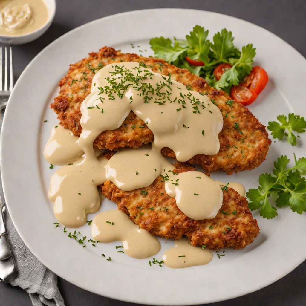 Spiced German-Style Pork Schnitzel with Mustard Cream Sauce