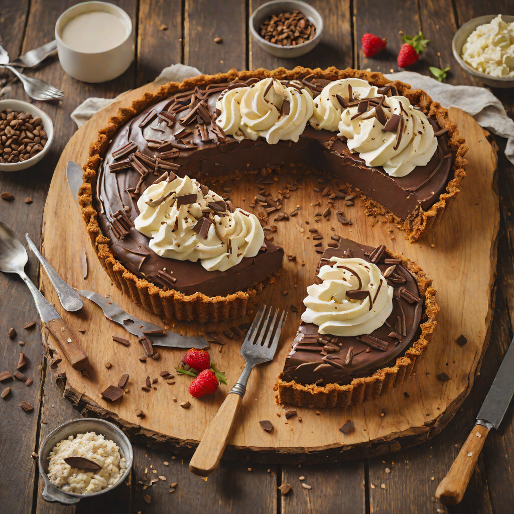 No-Bake Chocolate Mud Pie with Whipped Cream Topping